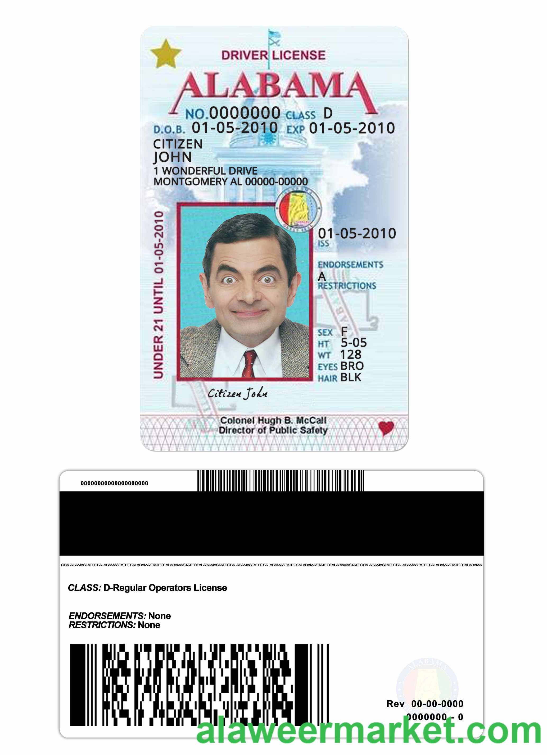 USA Alabama driving license under 21